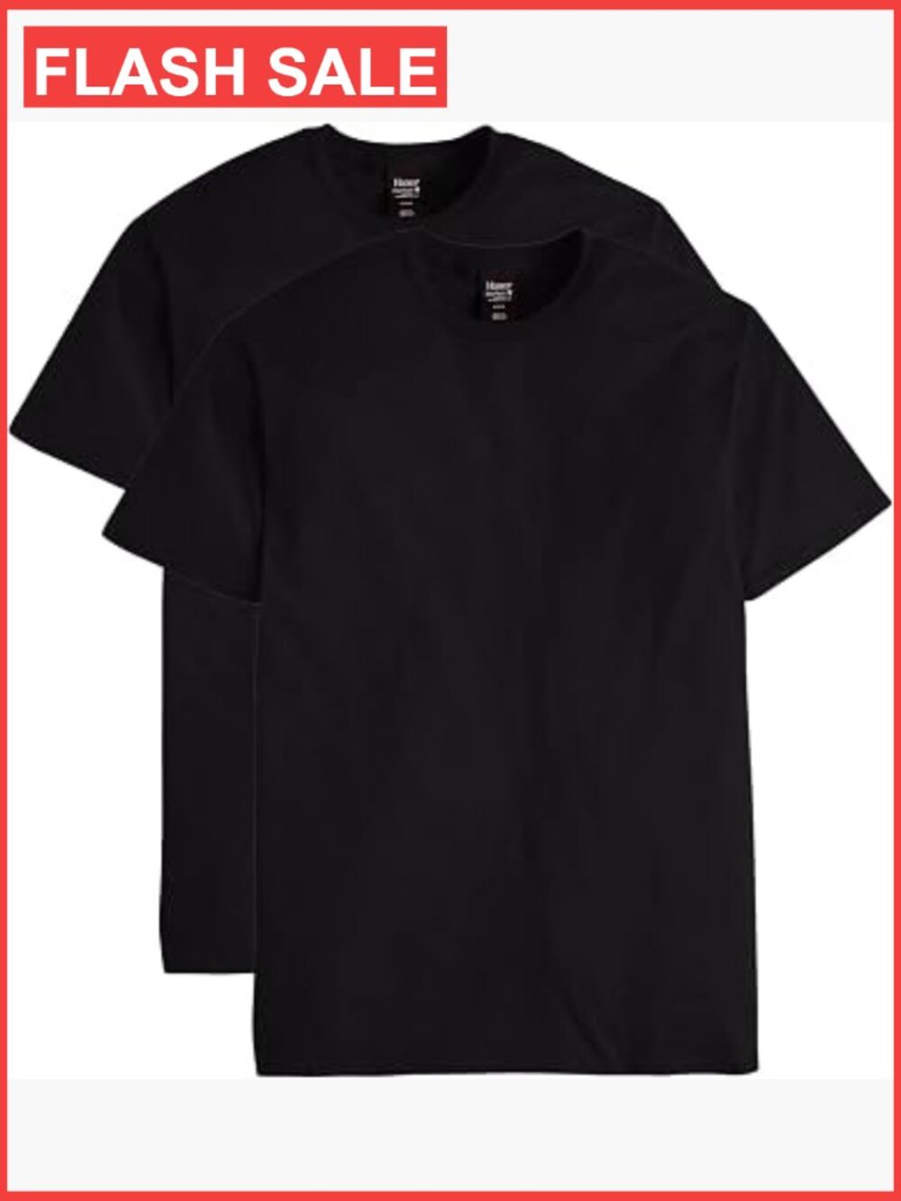 Men's Cotton Crew Neck T-Shirts 2-Pack Short Sleeve
